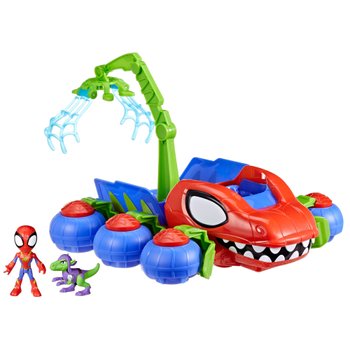 Smoby - Valigetta degli attrezzi di Spidey, 7600360905, 3 anni, 17 accessori inclusi, auto