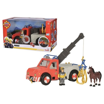 Feuerwehrmann Sam Set Kranwagen Phönix mit Sam-Figur und Pferd