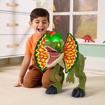 Fisher-Price Imaginext Jurassic World XL Figur Attack Mode Dilophosaurus mit Licht & Sound