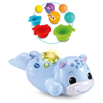 VTech - Jouet de Bain Théo, mon Hippo Bébé Nageur