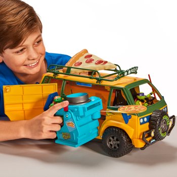 Teenage Mutant Ninja Turtles: Mutant Mayhem Pizza Fire Van met Leonardo figuur