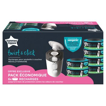 tommee tippee navulpatronen 6 stuks voor luieremmer Twist & Click