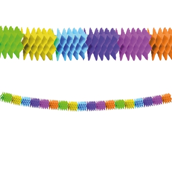 Mini-Girlande aus Papier 4er-Set bunt