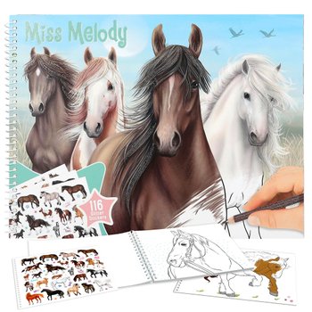 Miss Melody - Livre de Coloriage avec Autocollants