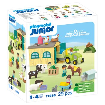 Playmobil - Junior 71656 Jouer & Grandir Ferme avec Tracteur et Animaux