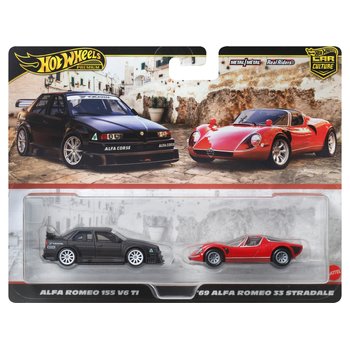 Hot Wheels - Car Culture Premium 1/64 Véhicules Alpha Romeo 155 V6 et Alpha Romeo Stradale '69