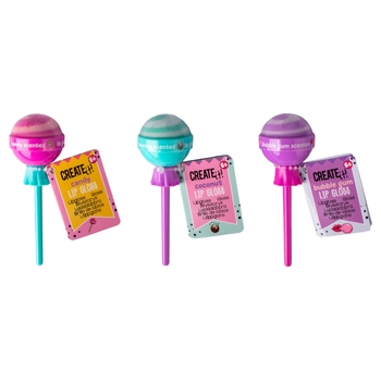 Create It! Candy Explosion Make-Up Lipgloss Lollipop assorti