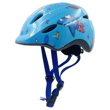 Thorpe Fahrradhelm mit Licht Rakete Gr. 48-52 cm hellblau