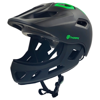 Thorpe Full-Face Mountain Bike Helmet Green Size 52 - 56cm