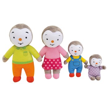 T'choupi - Coffret famille 4 peluches 19 cm