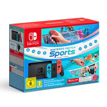 Nintendo Switch - Pack console Switch avec Jeu Switch Sport et Abonnement 12 Mois