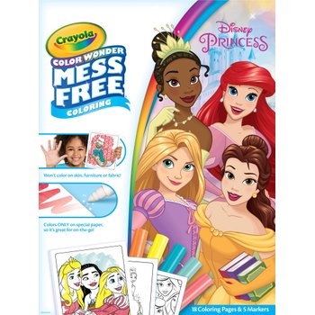 Crayola Color Wonder Disney Princess Colouring Pages Book and Markers Set
