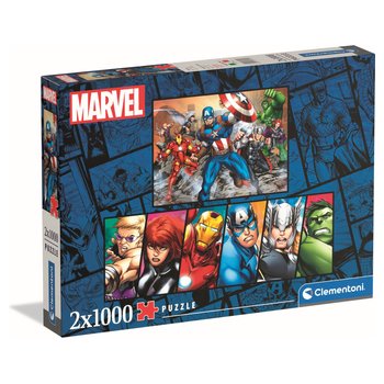 Clementoni Marvel Panorama Puzzel Avengers 2x 1000 Stukjes