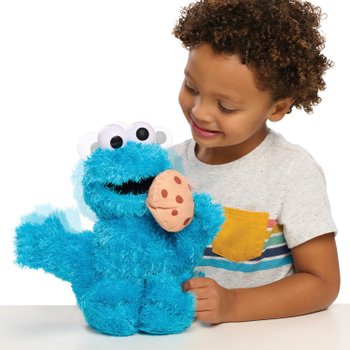 Sesame Street Cookie Monster Nom Nom Interactive Plush Toy 37cm