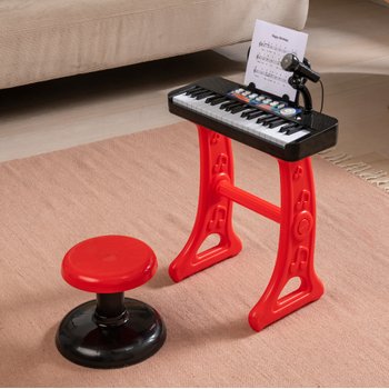 Big Steps - Clavier Musical 37 Touches avec Micro et Tabouret - Noir