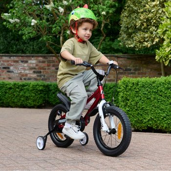 14 Zoll Kinderfahrrad Freestyle mit Stützrädern rot