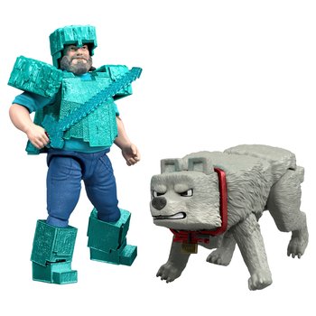 Minecraft Movie Action Figure Man's Best Wolf 2 Pack
