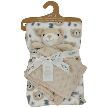 LITTLE Kuscheldecke aus Coral Fleece und Schnuffeltuch Bärchen
