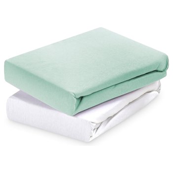 Julius Zöllner Spannbettlaken 2er Set 70 x 140 cm salbei/weiß