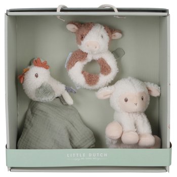 Little Dutch Geschenkset Little Farm met Knuffel, Knuffeldoekje en Rammelaar