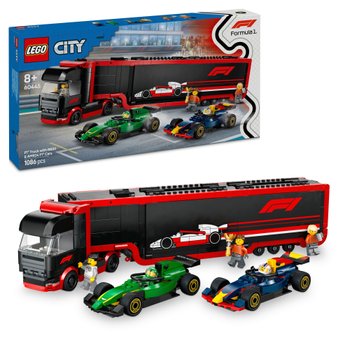LEGO City Formel 1 60445 Transporter mit RB20 & AMR24 F1 Rennautos