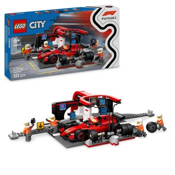 LEGO City Formel 1 60443 F1 Boxenstopp mit Boxencrew und Ferrari Flitzer