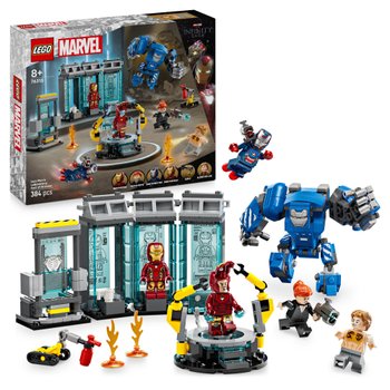 LEGO Marvel Super Heroes 76315 Iron Mans Labor: Halle der Rüstungen