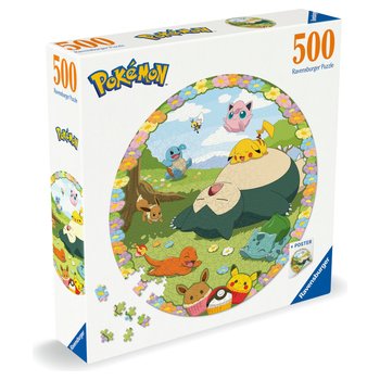 Pokémon - Puzzle Rond Fleurs 500 Pièces