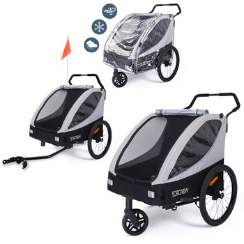 509 Crew Fahrradanhänger Trailer II Silver Grey grau