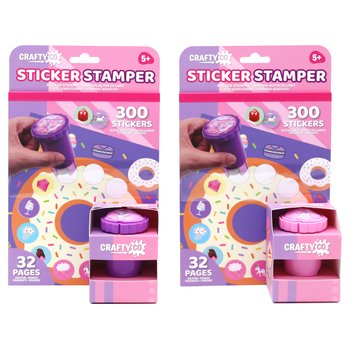 Crafty Co. Sticker-Stempel mit Beschäftigungsbuch sortiert