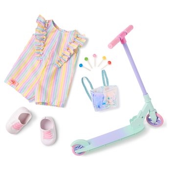 Our Generation Deluxe Scooter Ride the Rainbow Outfit