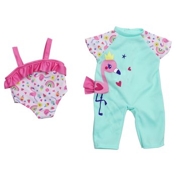 Ivy & Lily - Ensemble Tenue de Bain Flamant Rose pour Poupon 43 cm