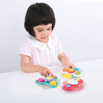 Little Discoveries by BeZou Baby Spinner mit Saugnapf 3er Set