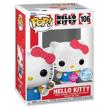 Funko POP! Figurine 106 Hello Kitty avec Sucette - Édition Flocked