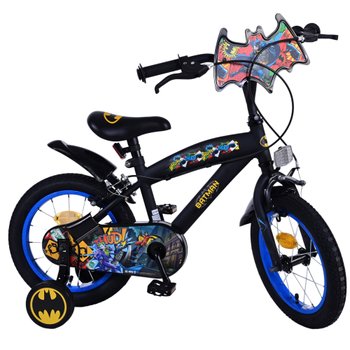14 Zoll Kinderfahrrad Batman mit Stützrädern schwarz