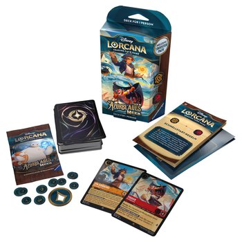 Disney Lorcana Karten Azurblaues Meer Starter Deck Bernstein und Rubin