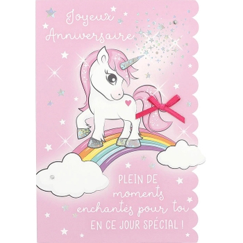 Carte Anniversaire Licorne