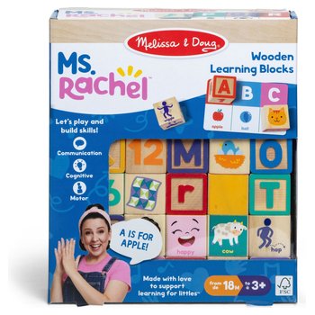 Melissa & Doug Ms. Rachel Wooden Learning Blocks