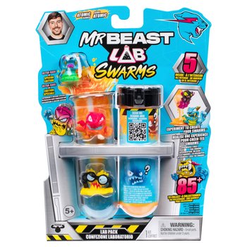MrBeast Lab - Coffret 5 Mini Figurines Mystères Swarms Série Atomic