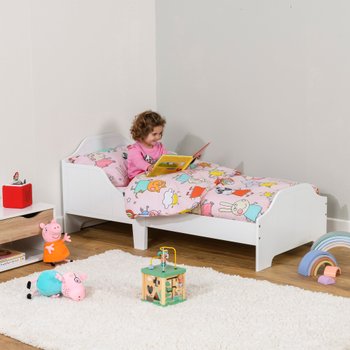 Nested Wooden Toddler Bed White