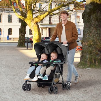 Graco Avvos Double Stroller Grey