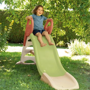 Yellow Cool Wave Slide W/ Safety Handles Swing Set Slides