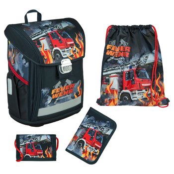 Curve Schulranzen Set Feuerwehr 4-tlg.