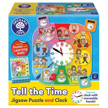 Orchard Toys Educational Game Tell the Time Jigsaw Puzzle & Clock Set