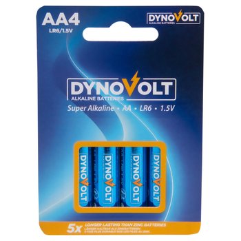 DynoVolt Alkaline AA Batteries 4 Pack