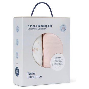 Baby Elegance Cot Bed 4 Piece Bedding Set Little Ducks 140 x 70cm