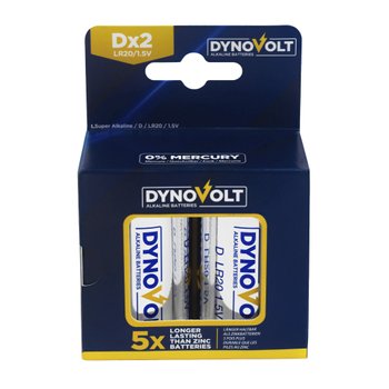 DynoVolt Alkaline Batterien D LR20 1,5V 2 Stück