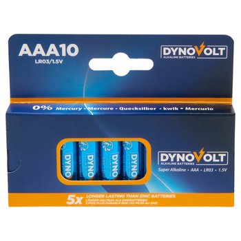 DynoVolt Alkaline AAA Batteries 10 Pack