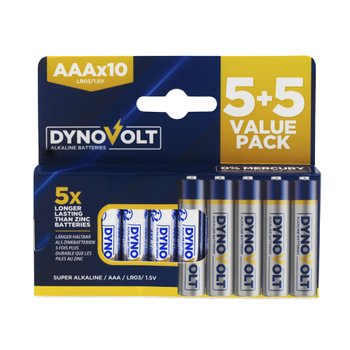 DynoVolt Alkaline Batterien AAA LR03 1,5V 10 Stück