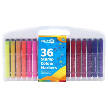 Crafty Co. Stamp Colour Markers with Storage Case Set 36 Piece